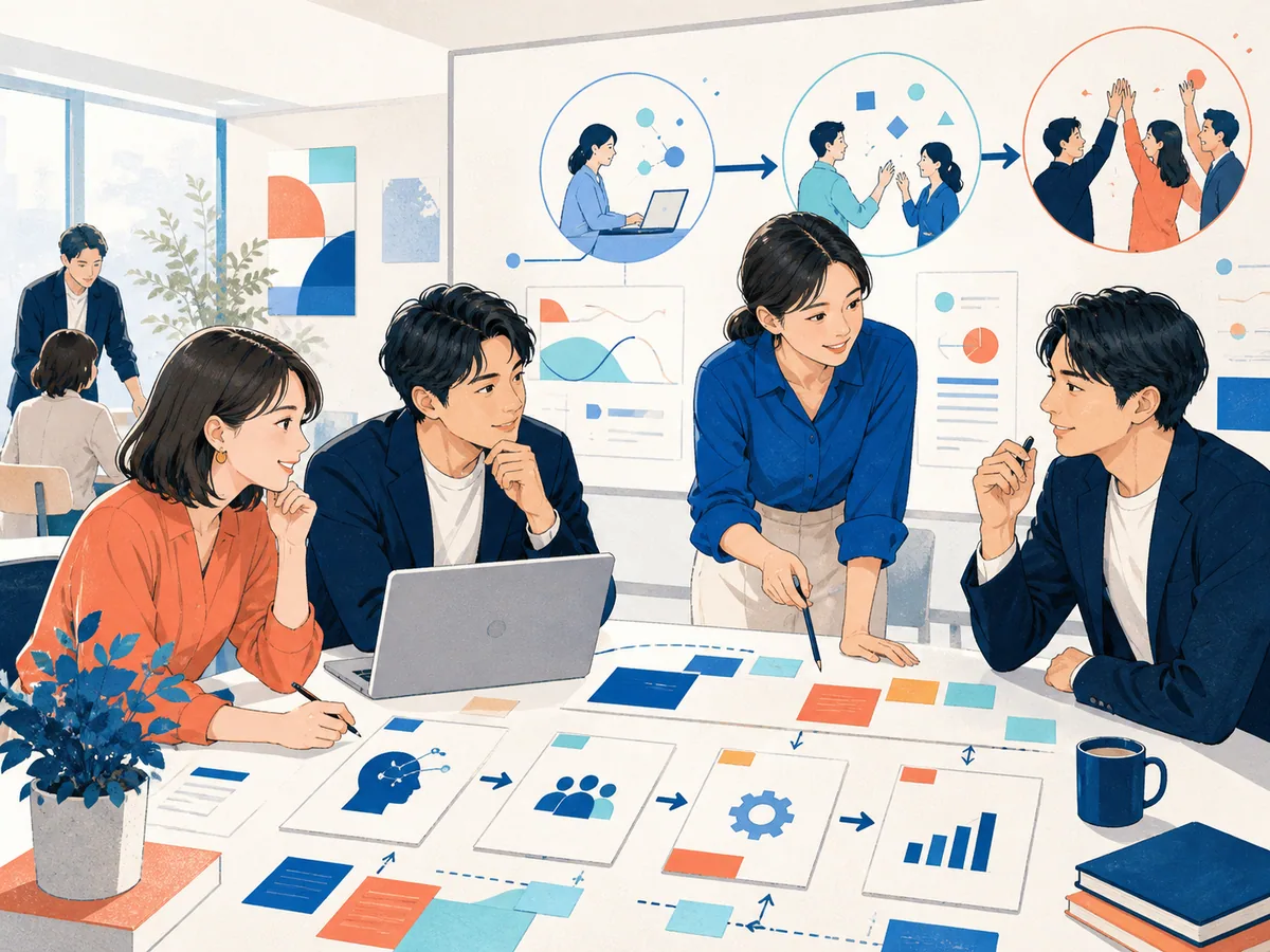 AI研修とは？社内で使える状態まで設計する5つのポイントのイメージ