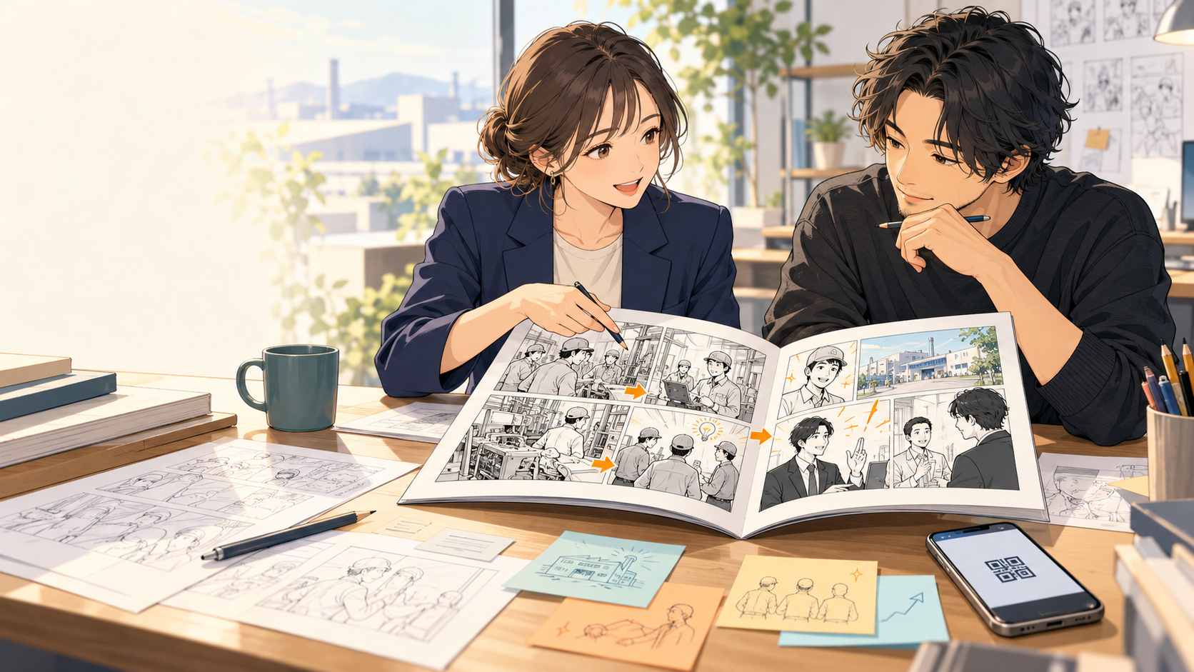 会社案内を漫画にするには?企業紹介マンガの構成テンプレートのイメージ