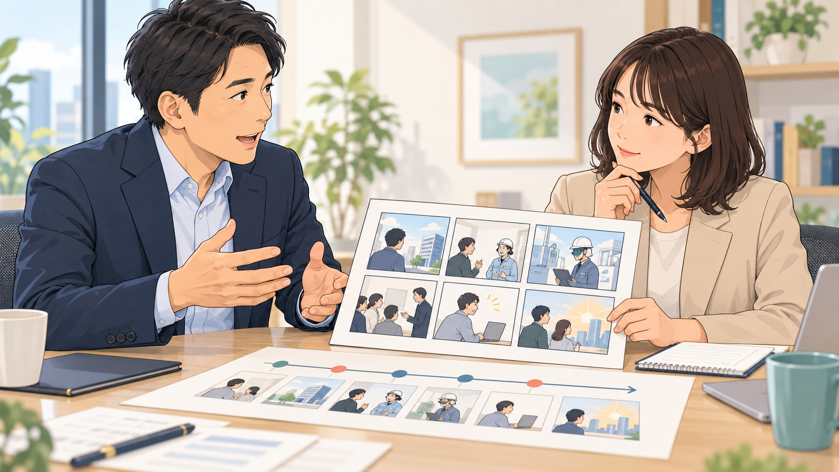 導入事例を漫画にする方法|取材・構成・確認の進め方のイメージ