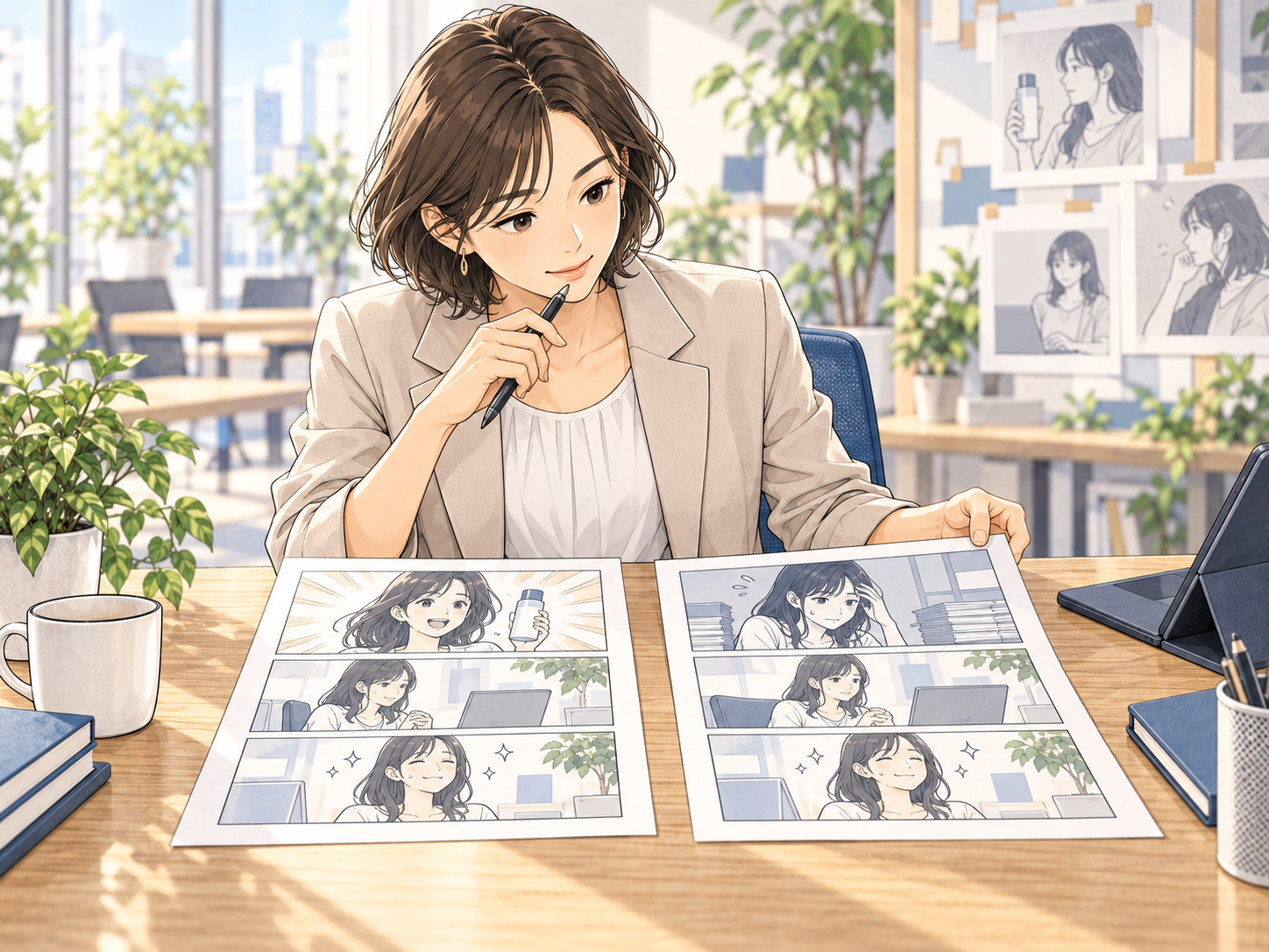漫画広告のA/Bテスト設計｜比較する要素と結果の見方のイメージ