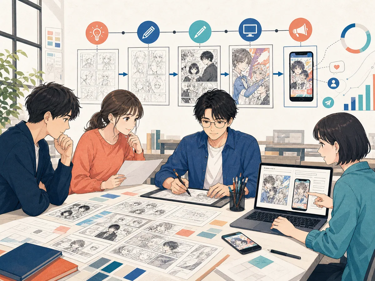 漫画広告制作会社の選び方 | 企画・制作・運用の確認ポイントのイメージ