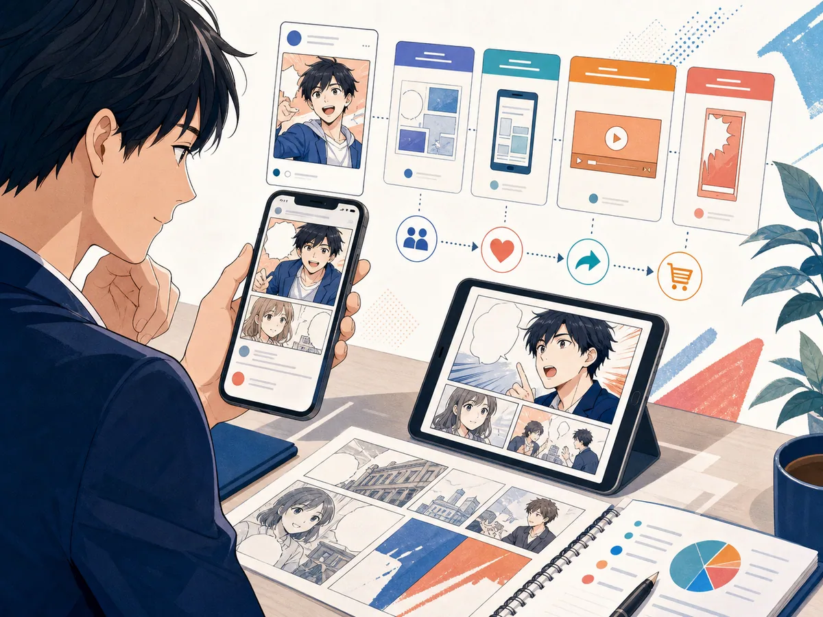 漫画広告とは？種類・向いている場面・効果を出すポイントを解説のイメージ