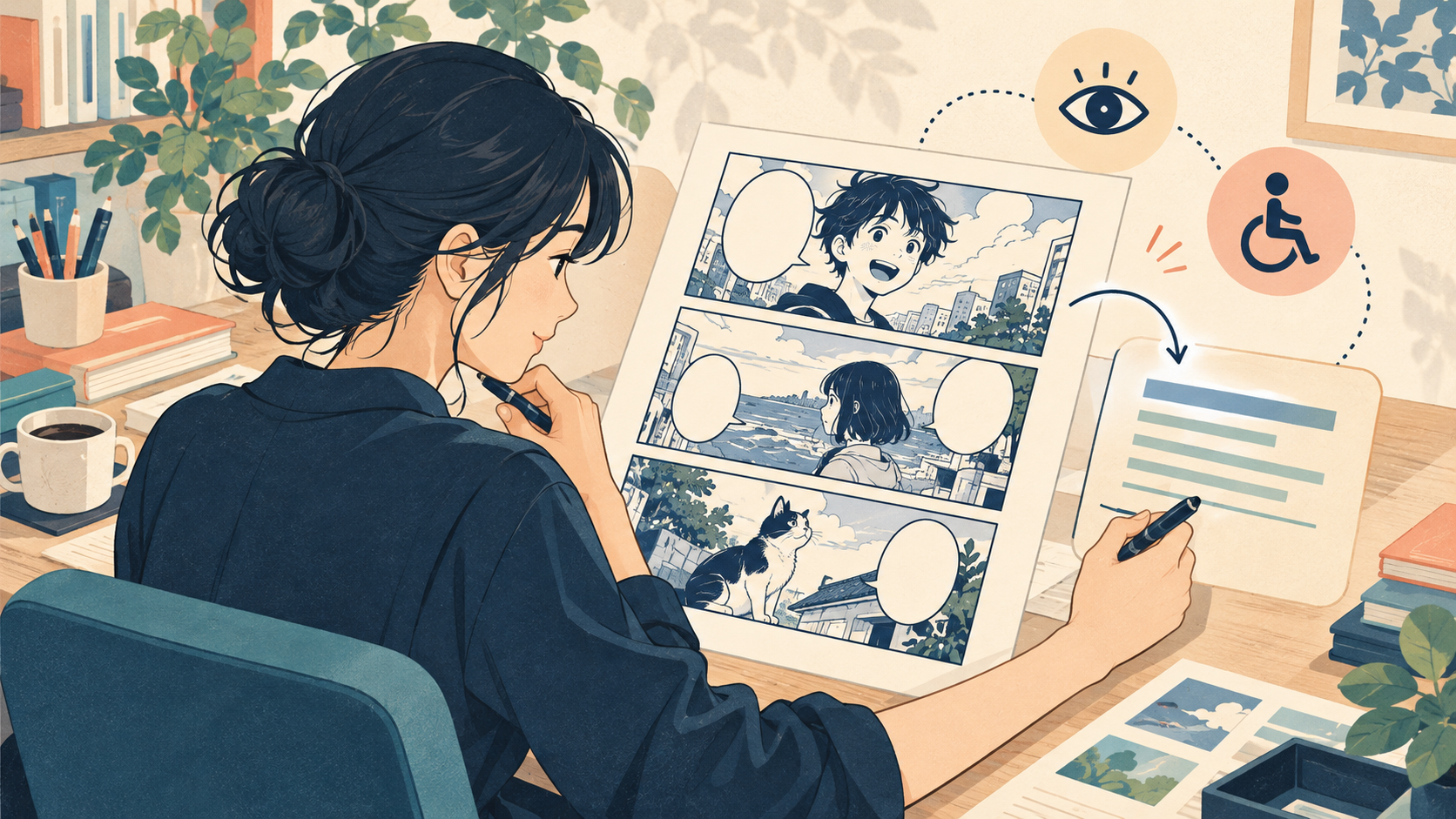 マンガ画像のaltテキストの書き方|コマ・セリフをどう説明する?のイメージ