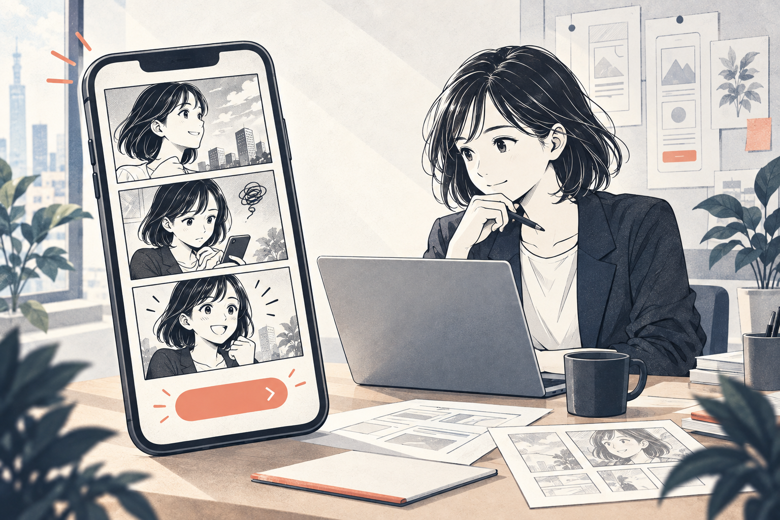 スマホ向けマンガLPの作り方|公開前の7項目チェックのイメージ