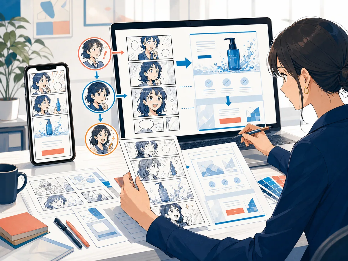 マンガLPとは？効果・つくり方・無料診断ツールの使い方のイメージ